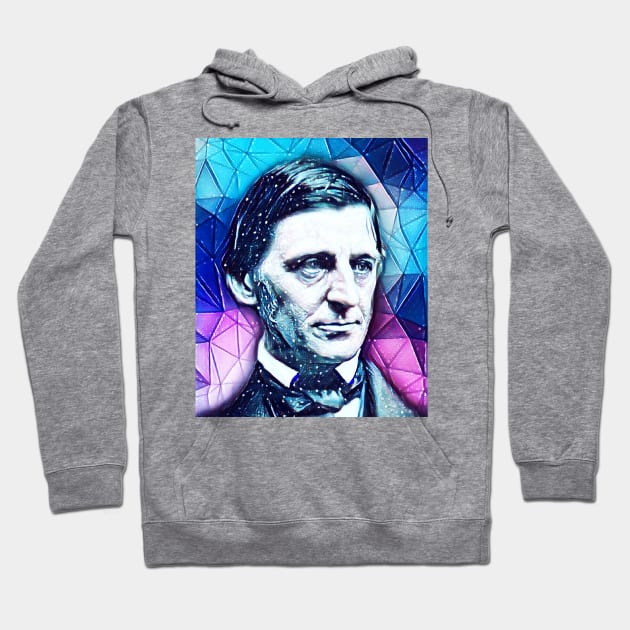 Ralph Waldo Emerson Snowy Portrait | Ralph Waldo Emerson Artwork 5 Hoodie by JustLit